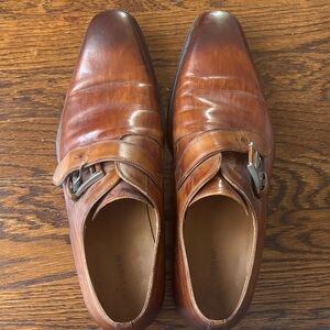 Magnanni Brown Leather Oxford Loafers
